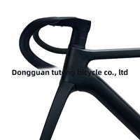 Rangka Sepeda Road Bike MAGICBROS MG-FR30 Serat Karbon Hitam Berkualitas Tinggi Tanpa Tanda, Laris Manis, Ukuran 700C, Rem Cakram, Lapisan Powder Coating