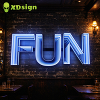 Enseignes publicitaires LED néon 3D personnalisées Infinity Abyss, en acrylique transparent, alimentées par USB, pour extérieur, maison, bureau, parc, boutique, bar et food truck