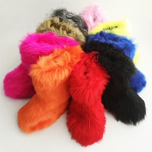 Stivali in Pelliccia Sintetica alla Moda per Adulti e Bambini, Scarpe Invernali per Donne e Ragazze, Stivali Viola - Product Image 5