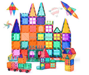 64pcs Magnetic <b>Blocks</b> 3D Diy Preschool Kids Toys Birthday Gift Magnetic <b>Build</b> <b>Blocks</b> Set Magnet Tiles Educational - Product Image 2