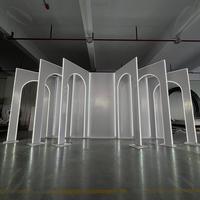 Arches de fond de forme rectangulaire moderne Led acrylique arc de fond pour événement incurvé support de toile de fond pour scène de mariage