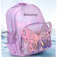 Sac d'école pour filles, sac à dos pour enfants, dessin animé, design créatif, papillon, polyvalent, mignon, sac à dos pour étudiants