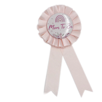 HLC Broche personnalisée ronde en ruban de satin arc-en-ciel, type rosette, pour anniversaire, garçon et fille, cadeau de fête