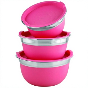Prix de gros Premium Step Bol à couvercle couleur rouge - Product Image 1