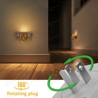 Veilleuses LED LOHAS rotatives sans flamme, style bougie, à brancher sur prise murale, intensité réglable, pour chambre et salle à manger