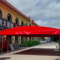 Tente de réception industrielle résistante aux UV, durable, avec structure en tuyaux galvanisés, toit en PVC, imperméable, ignifuge, toutes saisons, pour la restauration