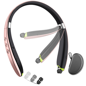 Écouteurs <span class=keywords><strong>Bluetooth</strong></span> à tour de cou de sport SX-991 les plus vendus au détail avec étui de transport câble rétractable pliable <span class=keywords><strong>casque</strong></span> intra-auriculaire sans fil - Product Image 1