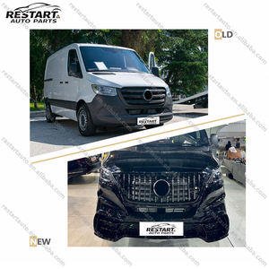 Griglia Paraurti per Mercedes Benz <span class=keywords><strong>Sprinter</strong></span> <span class=keywords><strong>2018</strong></span>+ Stile GT, Include Assemblaggio Paraurti Anteriore e Posteriore - Product Image 3