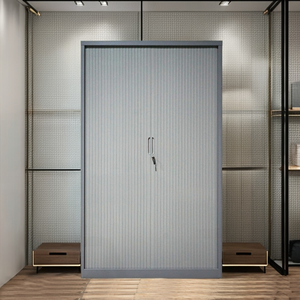 Obturateur en acier Rouleau Tambour <span class=keywords><strong>Porte</strong></span> <span class=keywords><strong>Placard</strong></span> Mobilier de Bureau Fer Document Classeur Avec <span class=keywords><strong>Porte</strong></span> <span class=keywords><strong>Coulissante</strong></span> - Product Image 4