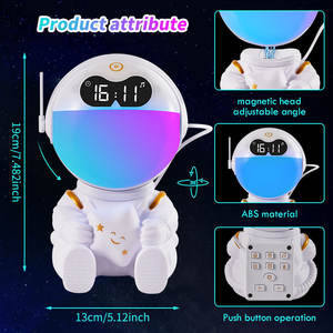Luz Despertador Astronauta, Luz Nocturna RGB para Mesita de Noche, Reloj Despertador con Simulación de Amanecer/Atardecer, Reloj Analógico Digital con Luz Nocturna - Product Image 6