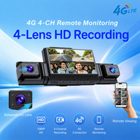 Caméra embarquée Grandnavi 4G LTE Quad 2K avec écran IPS 3x1080P, enregistrement en boucle, garantie 1 an, GPS, surveillance de stationnement et visualisation en direct