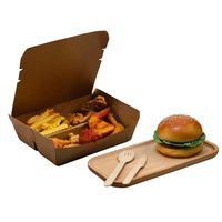 Contenitore per Microonde per Fast Food, Biodegradabile, Ecologico, in Materiali Riciclati, Impermeabile, Monouso, Portatile con 3 Scomparti