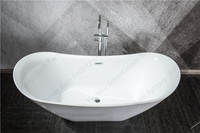 Adyce — baignoire longue en résine à Surface unie, Double pantoufles, modèle moderne, hôtel, Design moderne, 1500