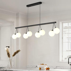 Art Design Moderne Anneau cercle Lustre chambre art design rond blanc boule verre nordique suspension - Product Image 6