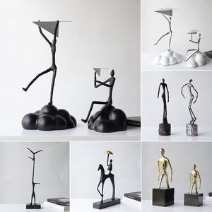 Statue de <span class=keywords><strong>luxe</strong></span> moderne pour la maison, ornements abstraits en métal de style féminin, directement de l'usine, nouveauté - Product Image 1