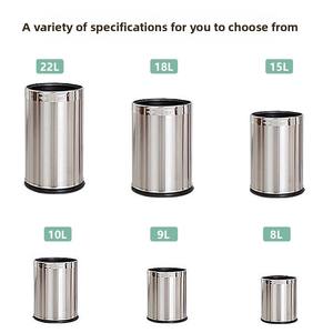 <span class=keywords><strong>Cubo</strong></span> <span class=keywords><strong>de</strong></span> <span class=keywords><strong>Basura</strong></span> Comercial <span class=keywords><strong>de</strong></span> Acero Inoxidable en Oferta, para Hogar, Hotel, Oficina, Cocina, Baño, <span class=keywords><strong>con</strong></span> Tapa Abierta - Product Image 5