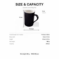 Ensemble de tasses en céramique à dégradé personnalisé, tasses à café en porcelaine avec couvercle et cuillère, tasses cadeaux pour couples