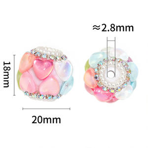 Aurora Love Cat Eye Water Diamond Ball Industria pesada DIY Cute Bead Pen Bead Accesorios de joyería - Product Image 3