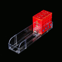 Présentoir de Détail en Plastique Écologique avec Séparateur à Ressort Réglable pour Paquets de Cigarettes et Tabac, Plateau de Présentation pour Armoire et Étagère