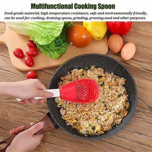 Hot Sale New Multifunctional Kitchen Cooking Spoon Heat-resistant Hanging Hole Innovative Potato Garlic Press <b>Colander</b> - Product Image 6