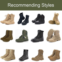 Bottes tactiques pour hommes, à lacets, en cuir PU, respirantes, pour l'été, la randonnée en plein air et l'entraînement