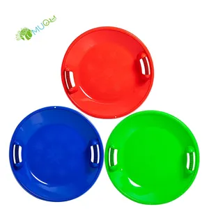 YumuQ Winter Sport Plastic Circle Light Weight UFO Snow Plate Sleigh Sled for Children Kids Adults