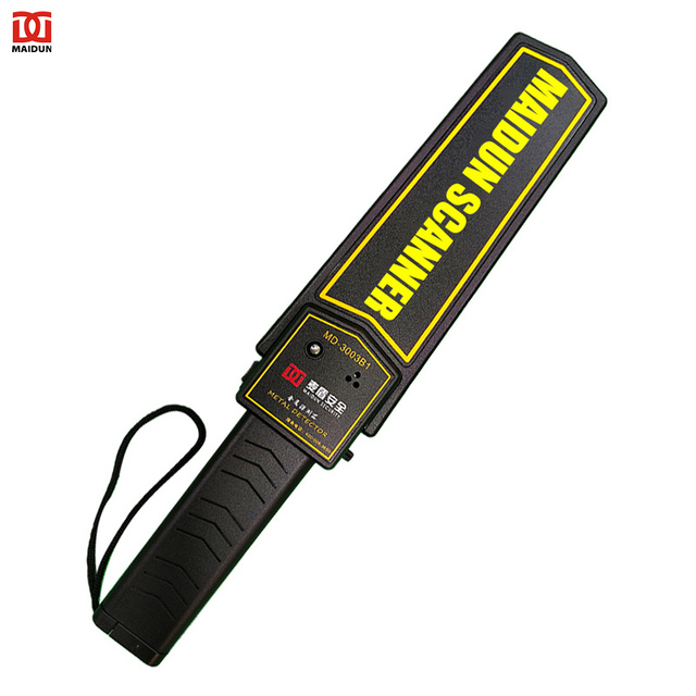 Maidun MD-3003B1 Handheld Metal Detector Adjustable Sensitivity Sound-Light Alarm Vibrate Durable Design for Airport Security