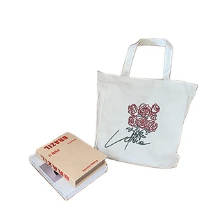 Sac fourre-tout en toile pour femme avec logo personnalisé imprimé, sac à main de shopping, sac d'école en toile avec poche zippée, toile de coton - Product Image 5
