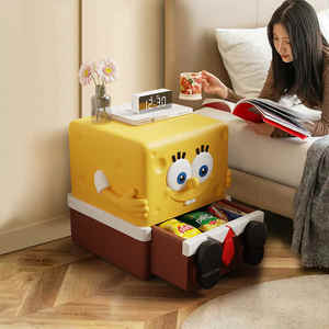 Cartone animato creativo per comodino camera <span class=keywords><strong>da</strong></span> letto per bambini deposito <span class=keywords><strong>SpongeBob</strong></span> cabinato in resina artigianale - Product Image 2