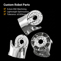 Servicio de Fresado CNC y Electroerosión por Hilo para Optimización Ligera Personalizada OEM, Componentes Estructurales de Aluminio 6061 para Robots Humanoides