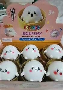 Jouet Squishy Halloween en forme de Dumpling, Vente Directe Usine, Personnalisé, Doux, à Presser, Anti-Stress, Alimentaire, Balle Sensorielle, Jouets Fidget pour Enfants - Product Image 5