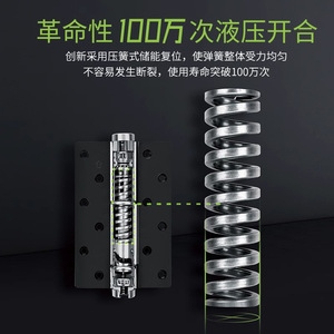 Kaishengxi Ae Hydraulic Hinge 6 Inch 3.5mm Aluminum Alloy Brushed Silent <b>Rebound</b> For Wooden Door - Product Image 3