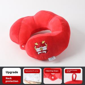 만화 녹색 공룡 U 자형 목 베개 사무실 낮잠 베개 및 여행 비행기 목 마사지 베개 - Product Image 5