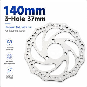 Disque de frein en acier inoxydable de 140 mm à 3 trous de 37 mm pour trottinettes électriques <span class=keywords><strong>Ninebot</strong></span> F20 F30 F40 <span class=keywords><strong>P65</strong></span> et Kugoo M4 ZERO - Product Image 1