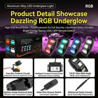 Vente en gros de feux sous carrosserie 12V 36W, 6 pods, éclairage décoratif pour voiture, UTV, feux LED RGB multicolores, accessoires pour camion, SUV