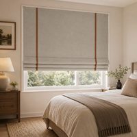 Vente flash - Tissu occultant de haute qualité - Stores romains motorisés intelligents à commande à distance personnalisables pour chambres à coucher