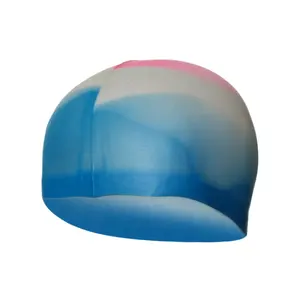 Nuovo Stile Misto-colore di <span class=keywords><strong>nuoto</strong></span> Per Adulti cappello Colorato Sfumatura di colore Protezione di Nuotata Del <span class=keywords><strong>Silicone</strong></span> - Product Image 2