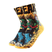 Chaussettes de sport personnalisées avec impression numérique 3D, chaussettes personnalisées avec impression par sublimation pour hommes