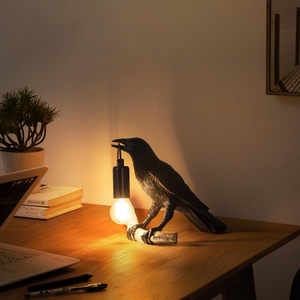 Creative Bird <b>LED</b> <b>Table</b> Lamp Dimmable Decor Creative Raven Night <b>Light</b> for Indoor Bedside Living Room with Touch Switch - Product Image 2