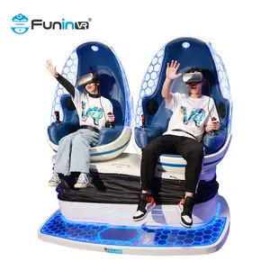 Funinvr 9D เกม VR ดาวคู่ที่นั่งไข่เสมือนจริงสำหรับเด็กในบ้านพื้นที่เล่นการศึกษาในร่มและกลางแจ้ง