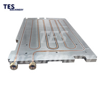 Plaque de refroidissement thermique en aluminium à tube plat personnalisé, grande taille, refroidie par eau, pour batterie et dissipateur de chaleur eutectique pour équipement de laboratoire