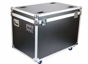 Capa de alumínio para TV Road Flight, caixa com 12 luzes de palco, caixa de alto-falante barata para TV Road Flight