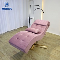 Table de massage pliable moderne en métal de luxe haut de gamme MOOLIN, avec éponge haute densité, pour salon et usage commercial