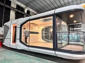 Capsule spatiale en aluminium pour l'extérieur Maison/hôtel/maison Capsule spatiale Maison intégrée mobile Maisons conteneurs modernes en acier à vendre - Product Image 3