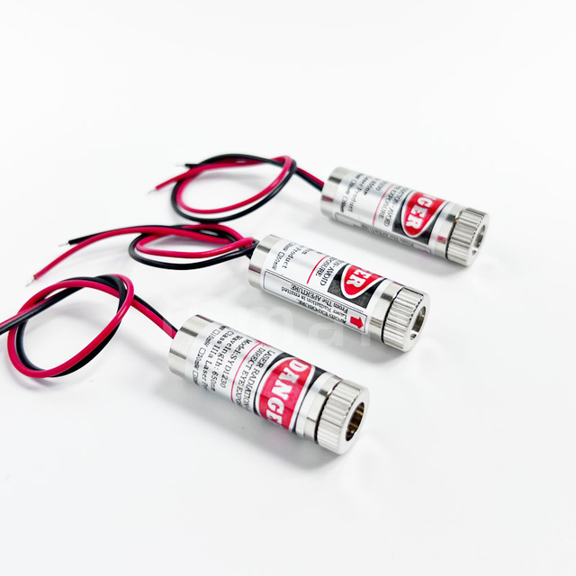 5mW 650nm Red Round Laser Module Focus Adjustable Laser Diode Head Industrial Diameter 12MM 5V Metal Glass Lens Head
