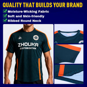 Proveedor Oro, Fabricante OEM de Camisetas de Fútbol Jacquard Personalizadas, Camisetas de Fútbol Ligeras y Transpirables Sublimadas, Uniforme de Equipo - Product Image 3