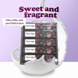 Venta al por mayor personalizado suave tofe azúcar leche caramelo crema <span class=keywords><strong>confitería</strong></span> nueva uva melocotón fruta sabor tableta caramelo OEM - Product Image 5