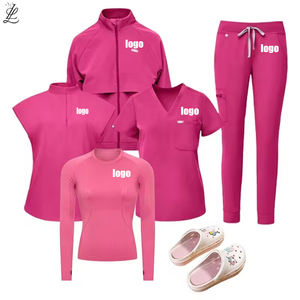 Divisa Medica Personalizzabile con Logo, Giacca Elasticizzata in Spandex per Ospedale, Dentista, Infermiere, Moda Professionale - Product Image 1