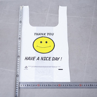 Sacs de courses en HDPE, LDPE, PE, étanches, anti-fuite, pour supermarché, avec poignées gilet, personnalisables, jetables