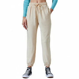 women baggy sweatpants custom embroidered logo sweat pants joggers female cotton <b>fleece</b> gym and workout wear <b>trousers</b> for girls - Product Image 1